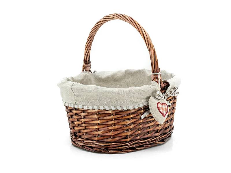 Panier "Charme" en osier fendu avec coeur