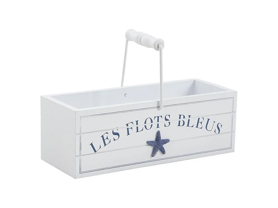 Panier en bois Les flots bleus