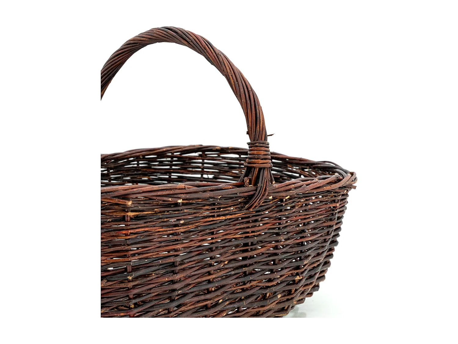 Panier à champignons en osier brut