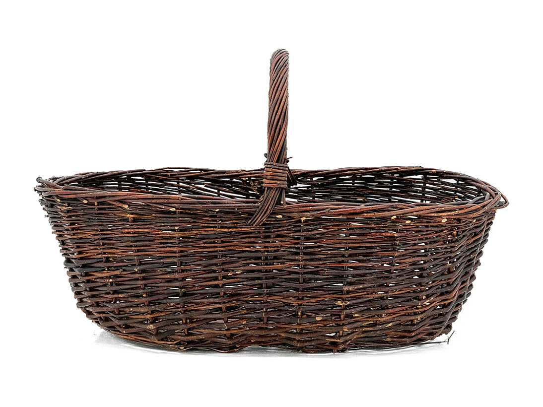 Panier à champignons en osier brut