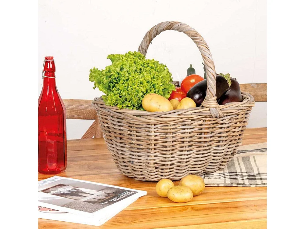 Panier en poelet gris