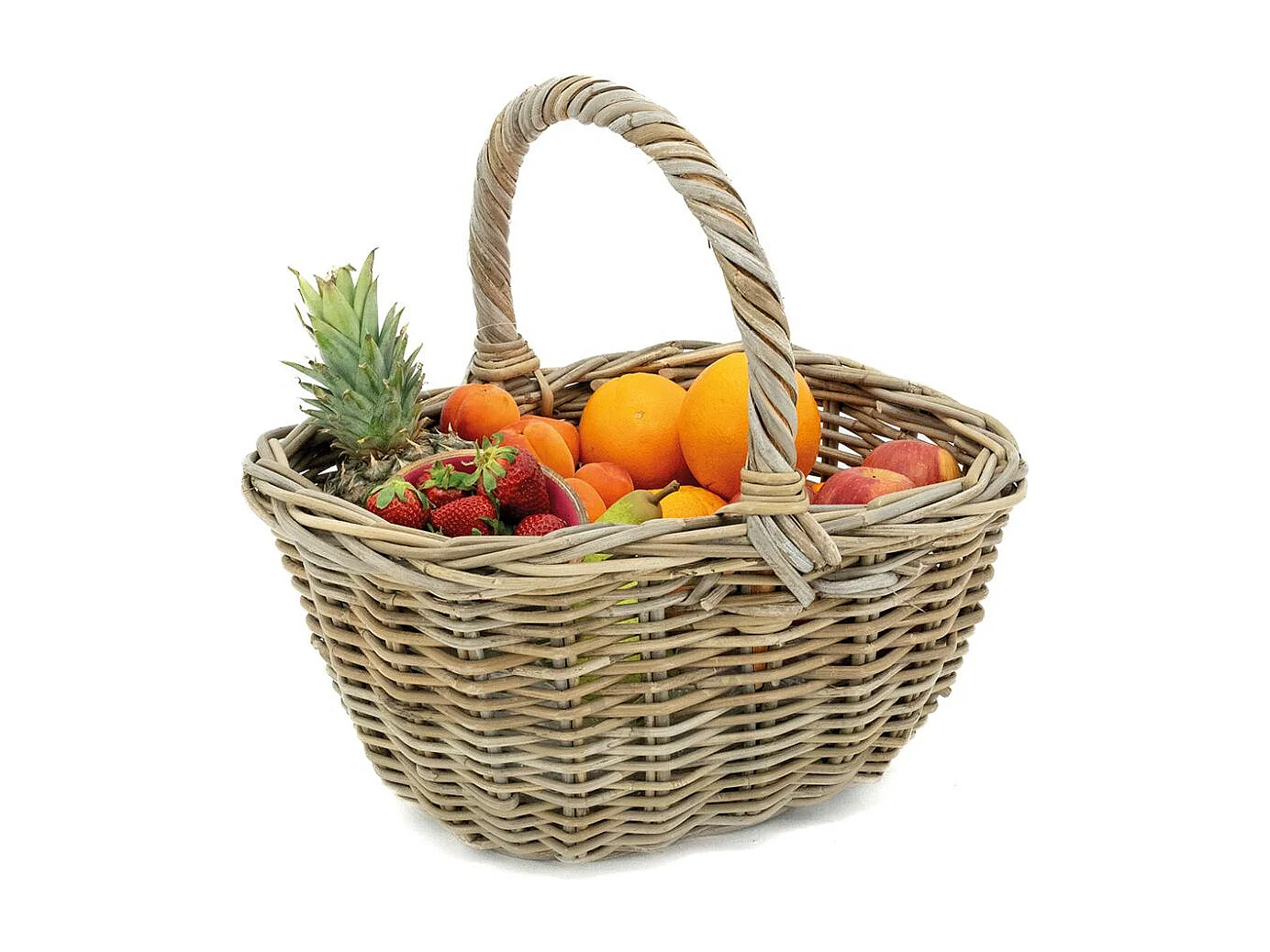 Panier en poelet gris