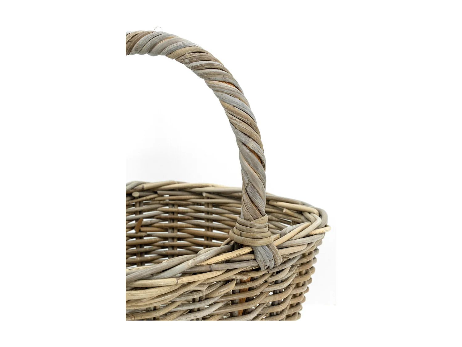 Panier en poelet gris