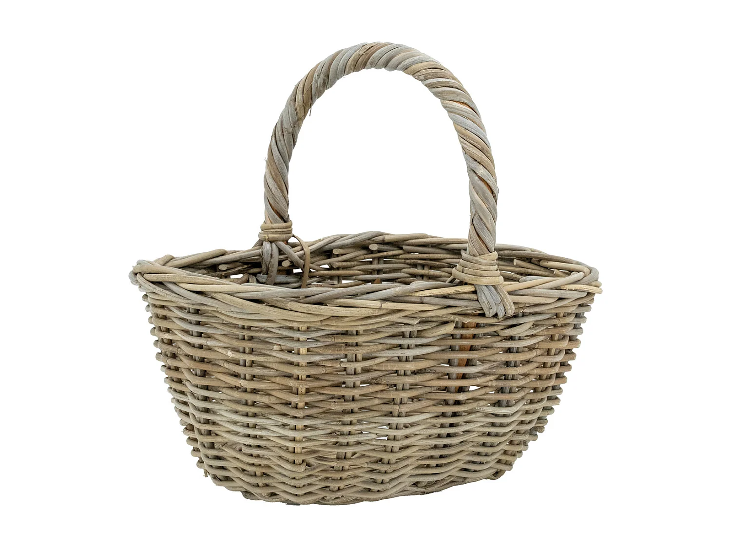 Panier en poelet gris 43 x 35 x 21 cm