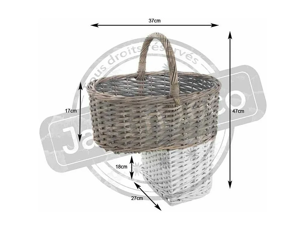 Panier d'escaliers en osier
