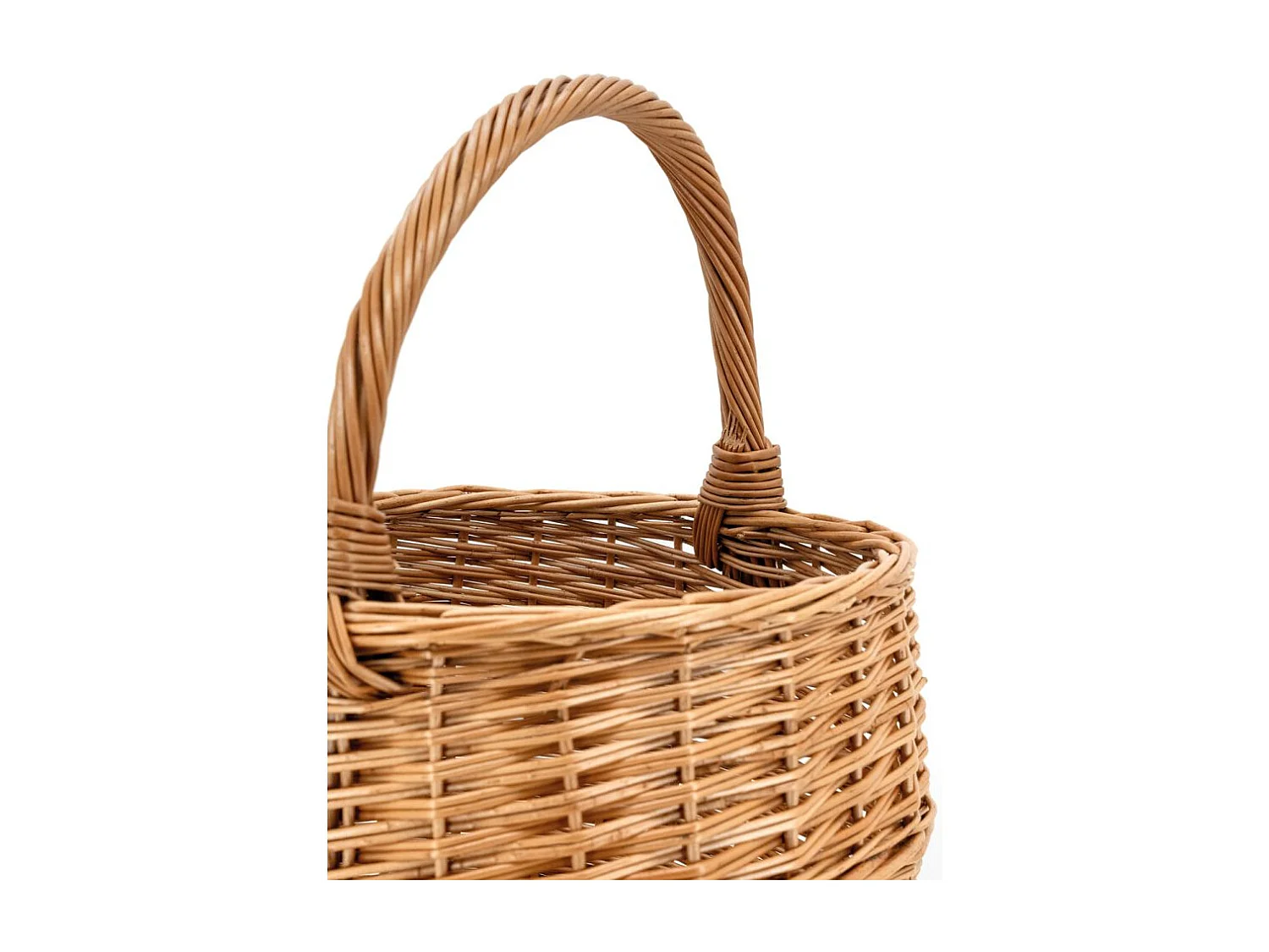 Cestino rotondo in vimini buff 30 cm