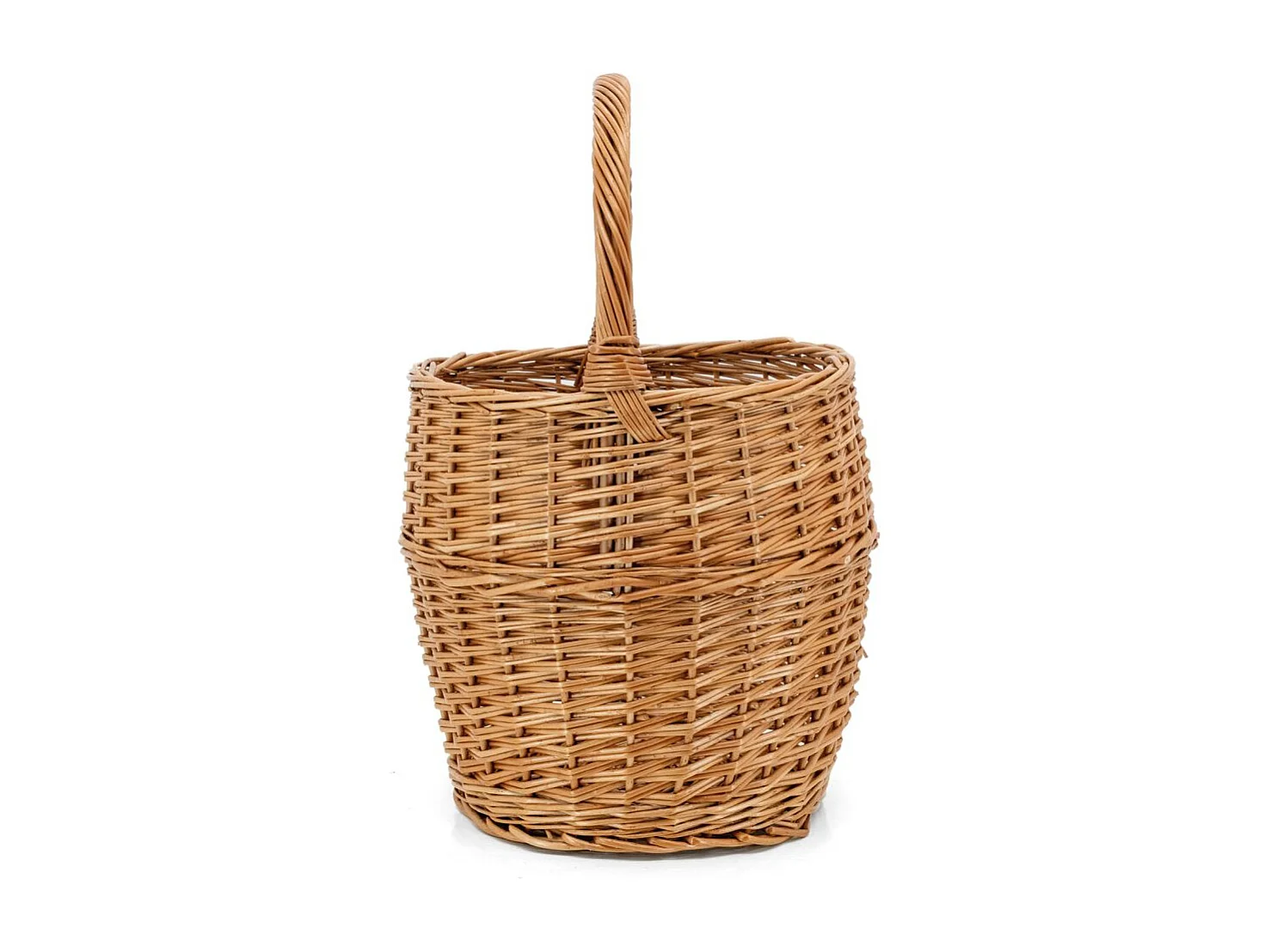 Cestino rotondo in vimini buff 30 cm