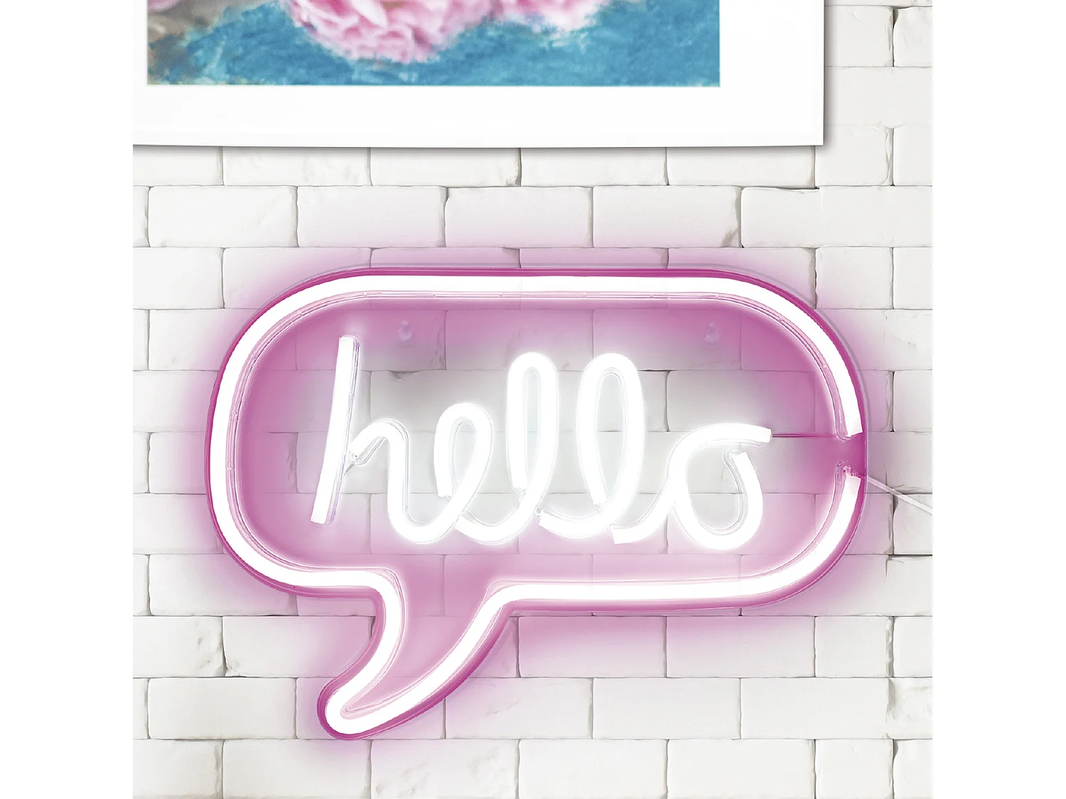 Lampe Hello Acrylique Usb