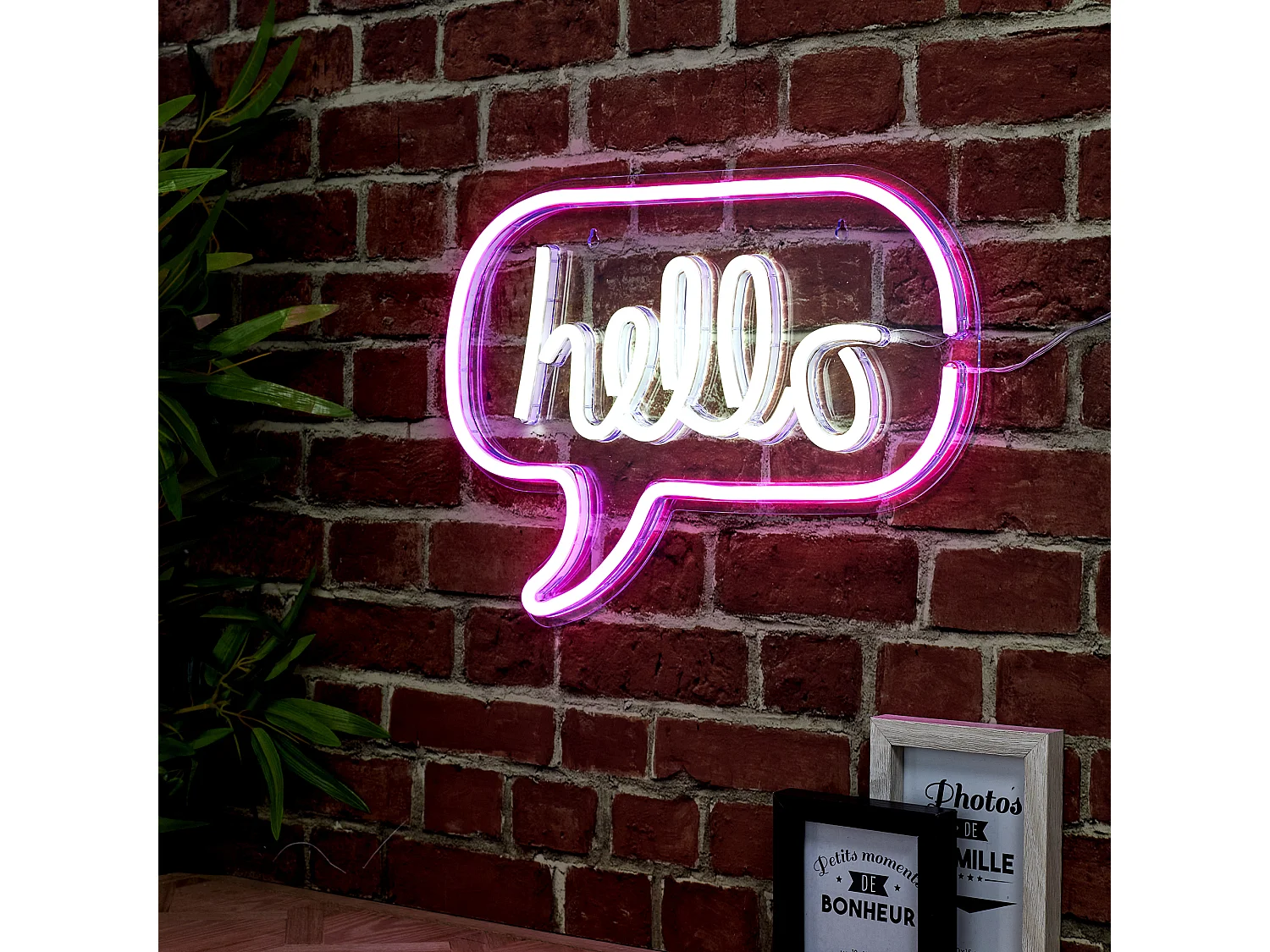 Lampe Hello Acrylique Usb