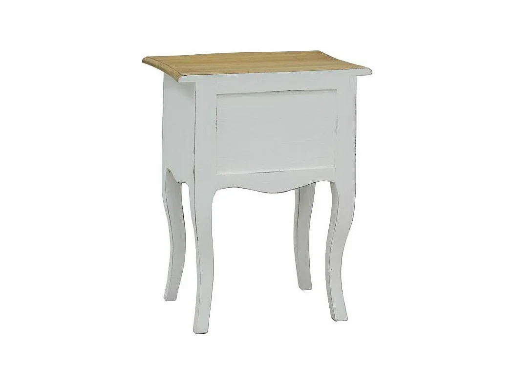 Table de nuit 2 tiroirs en bois blanc
