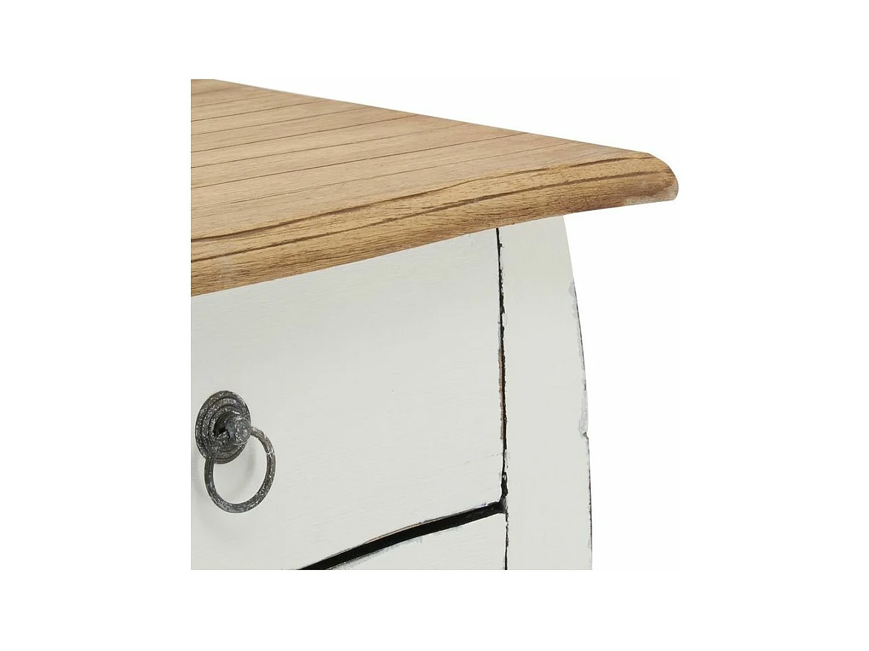 Table de nuit 2 tiroirs en bois blanc
