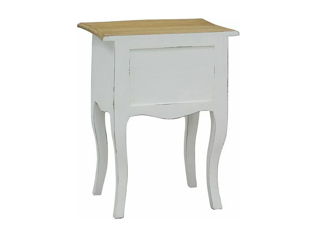 Table de nuit 2 tiroirs en bois blanc