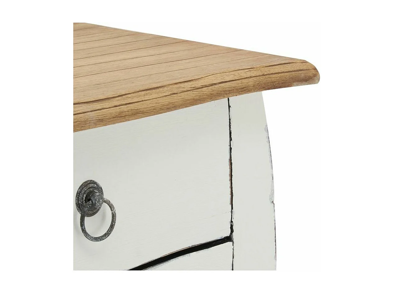 Table de nuit 2 tiroirs en bois blanc