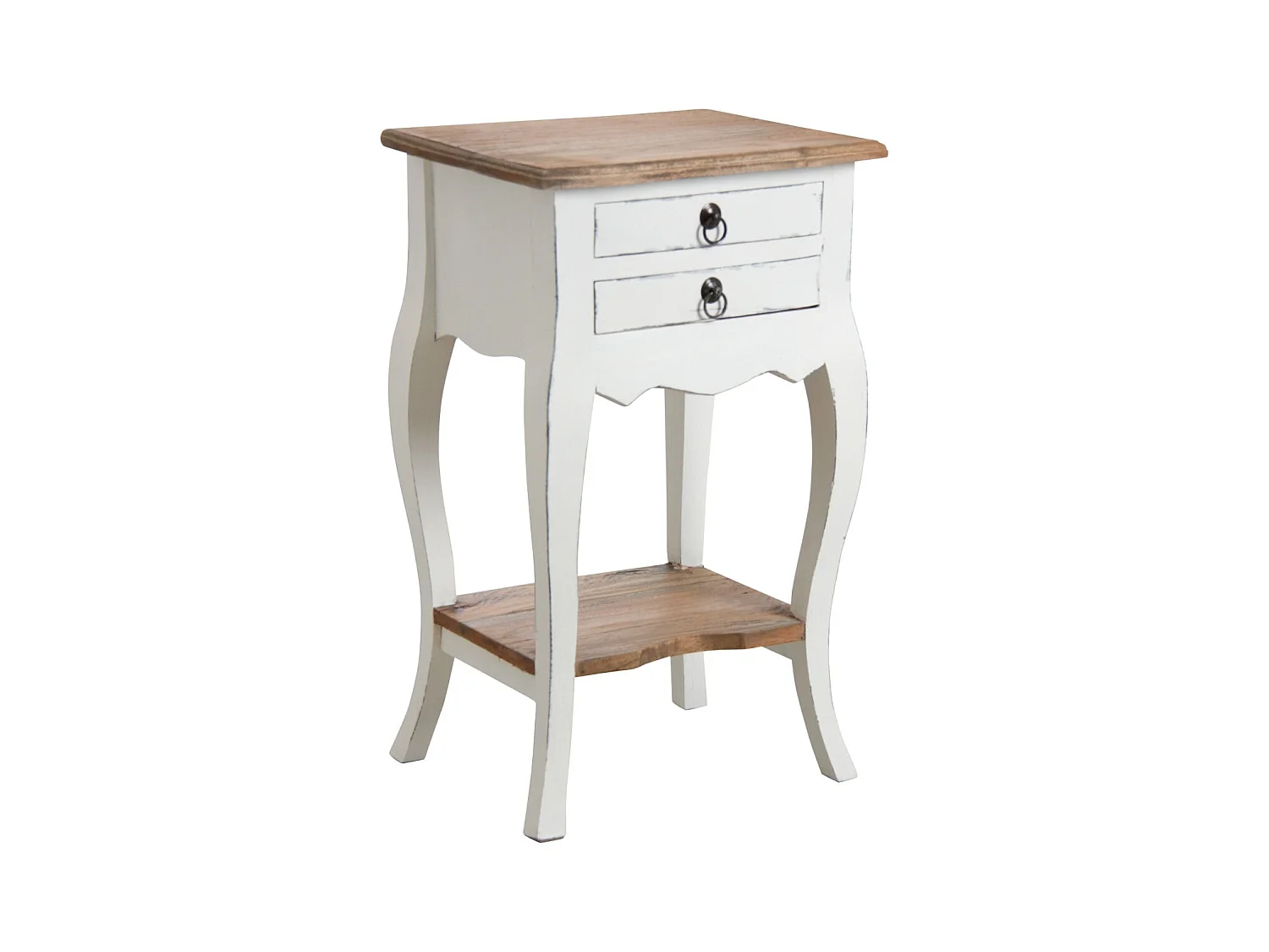 Table de chevet en acajou blanc