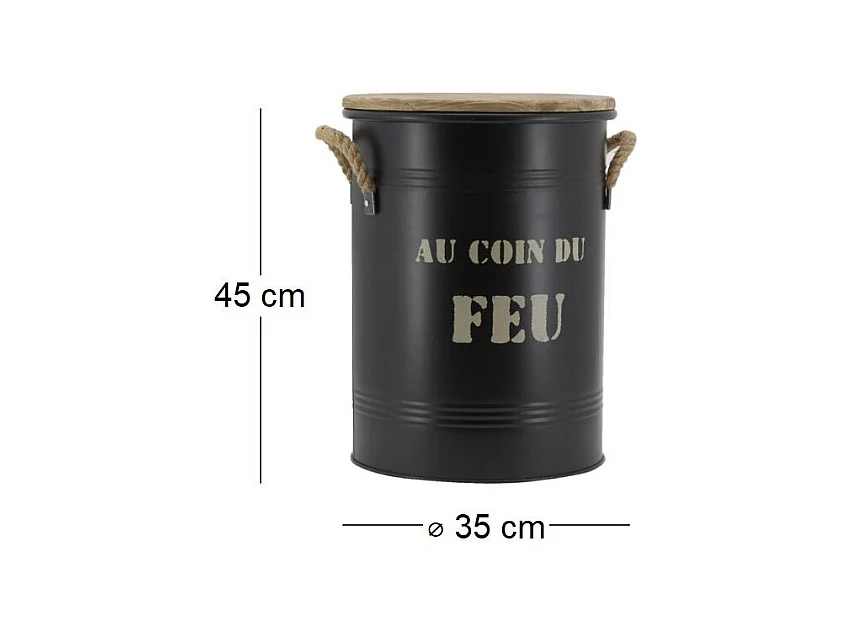 Sgabello e secchio per pellet