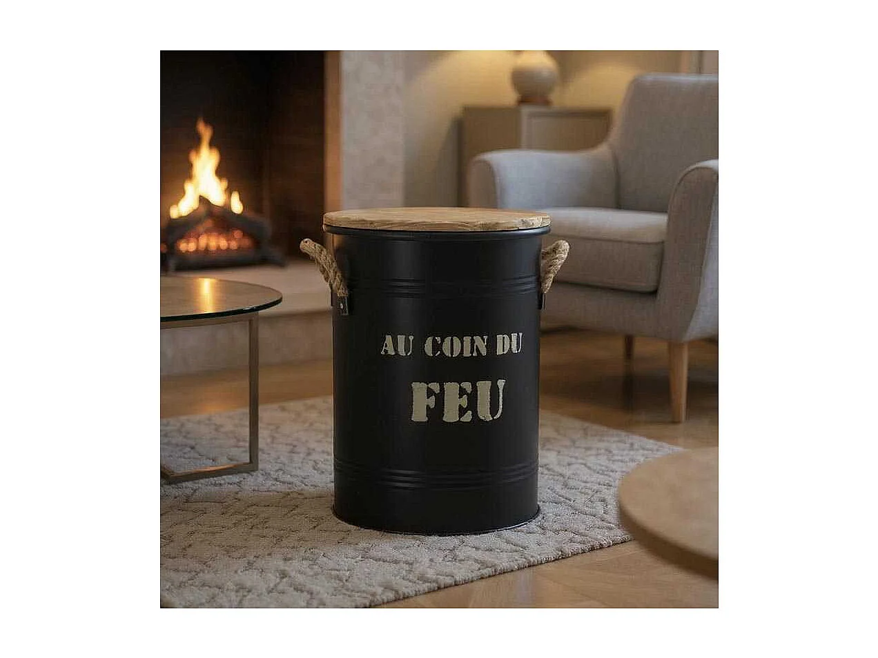 Tabouret et seau à pellets