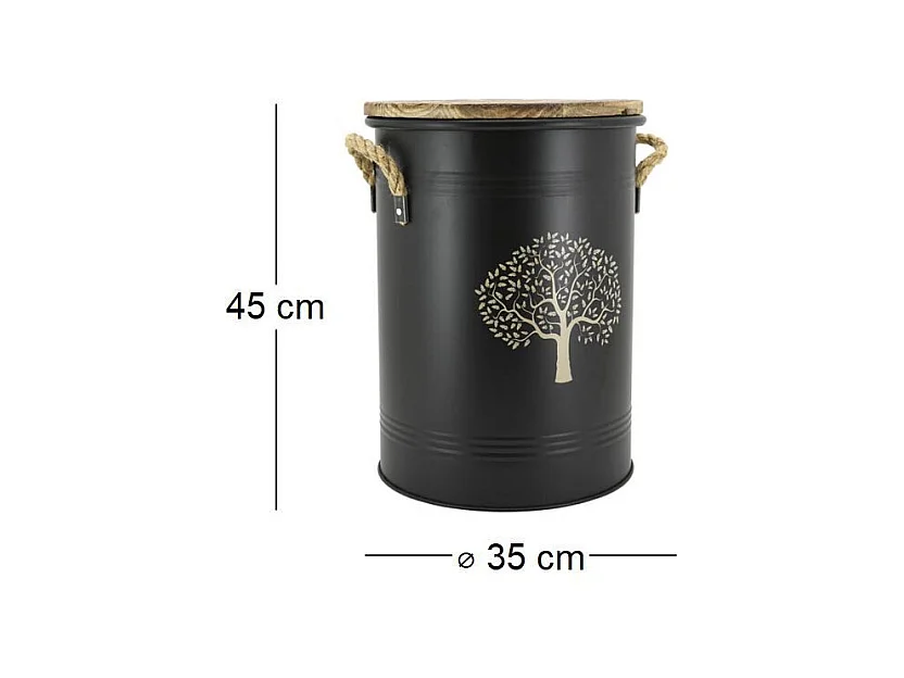 Sgabello e secchio per pellet