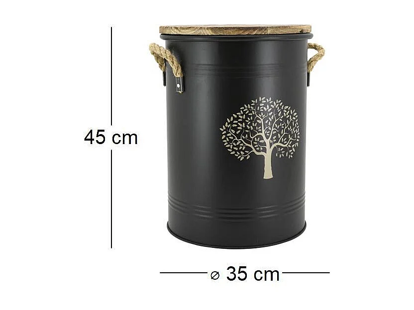 Tabouret et seau à pellets