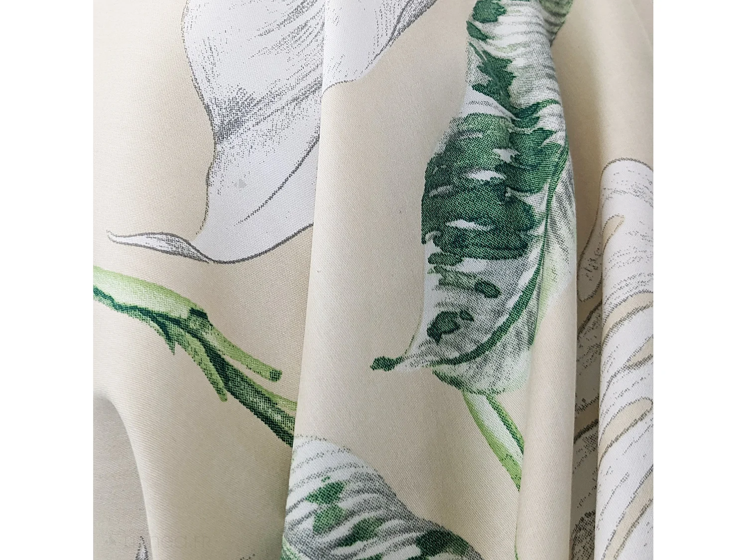 Taie de traversin 240x43 cm satin de coton VOYAGE beige Lin