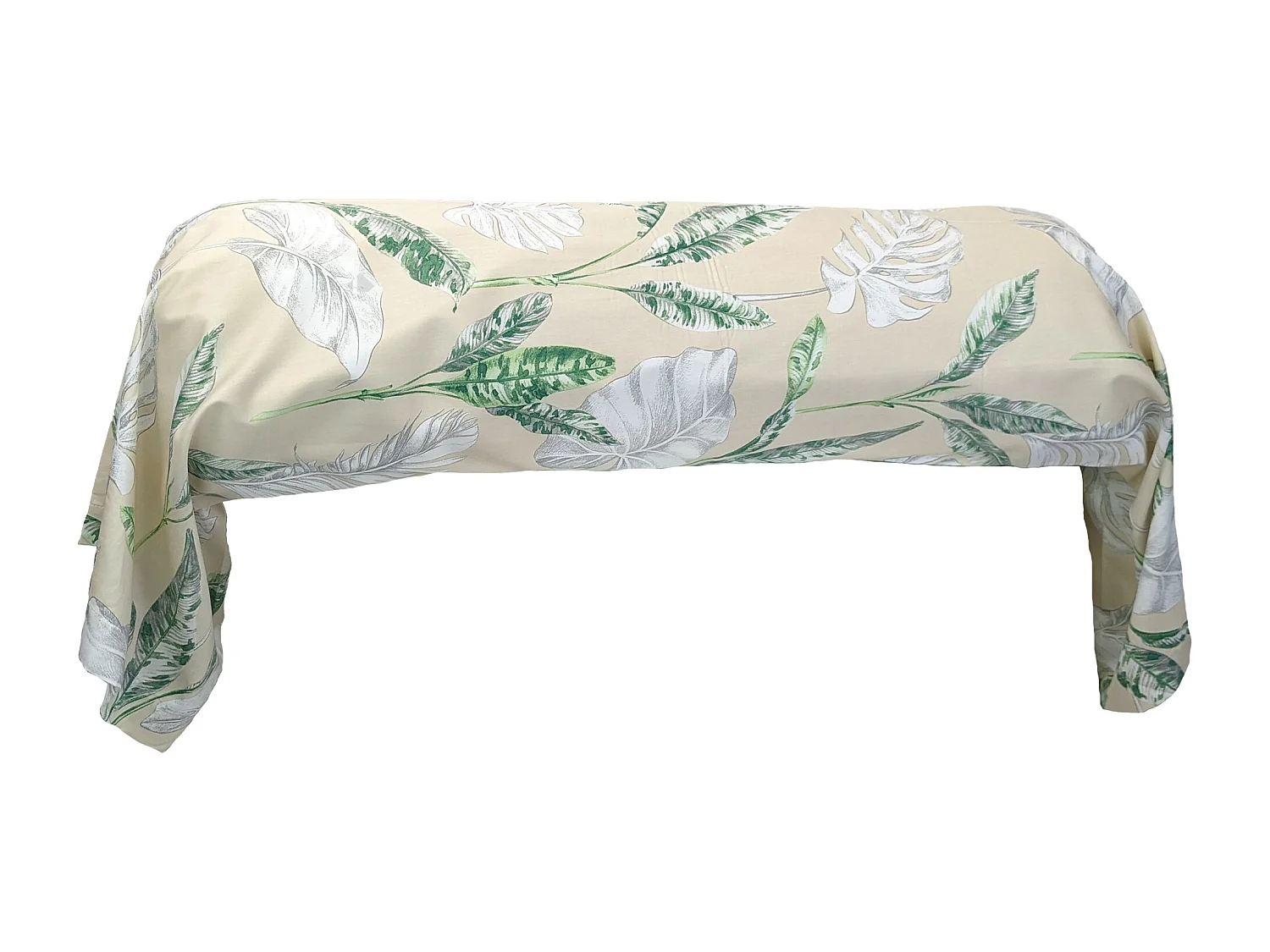 Taie de traversin 200x43 cm satin de coton VOYAGE beige Lin