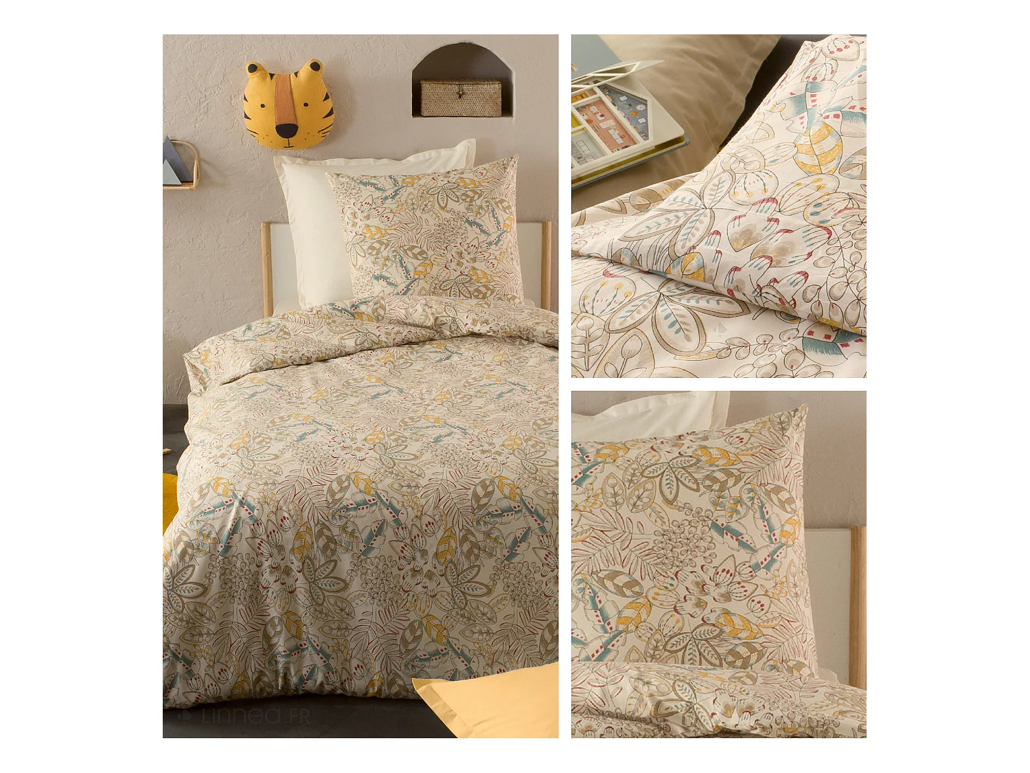 Housse de couette 140x200 cm coton SACHA écru Naturel