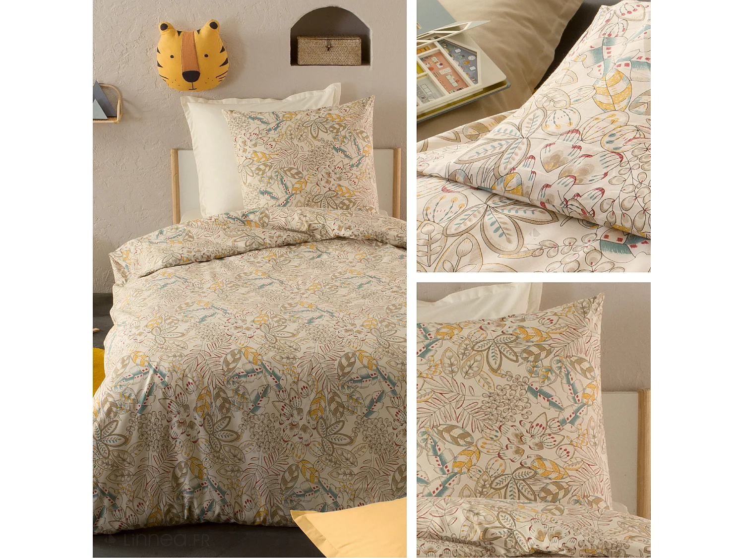 Housse de couette 140x200 cm coton SACHA écru Naturel