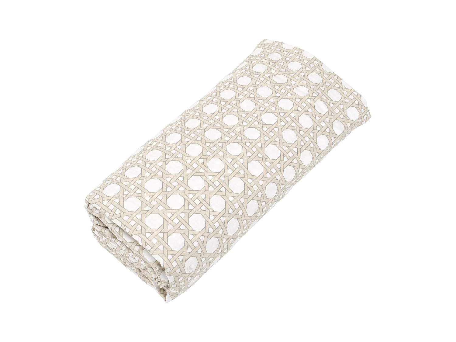 Drap housse imprimé 90x190 cm satin de coton VOYAGE Lin Bonnet 30 cm