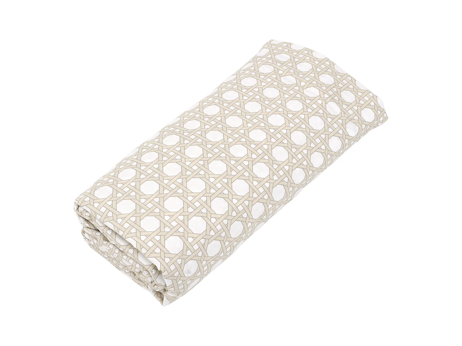 Drap housse imprimé 200x200 cm satin de coton VOYAGE Lin Bonnet 30 cm