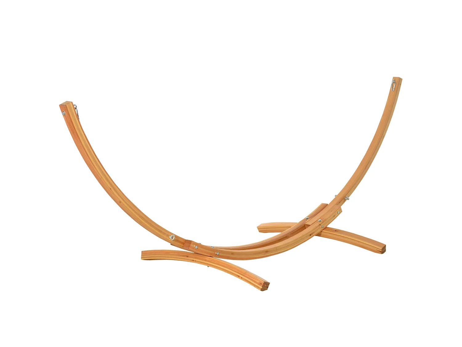 Soporte para hamaca madera natural 325x120x118 cm Outsunny