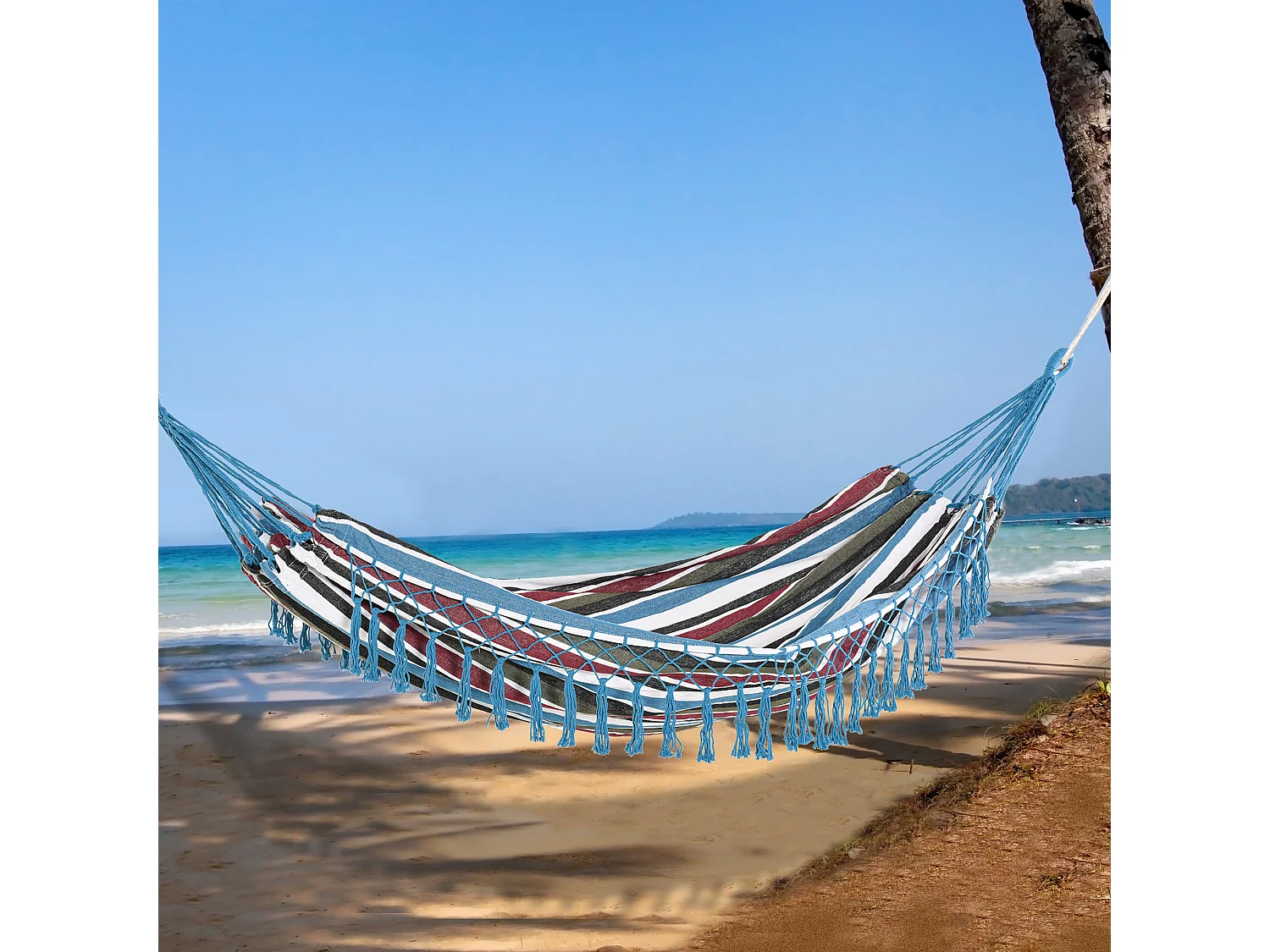 Hamaca colgante multicolor 285x150x0 cm Outsunny