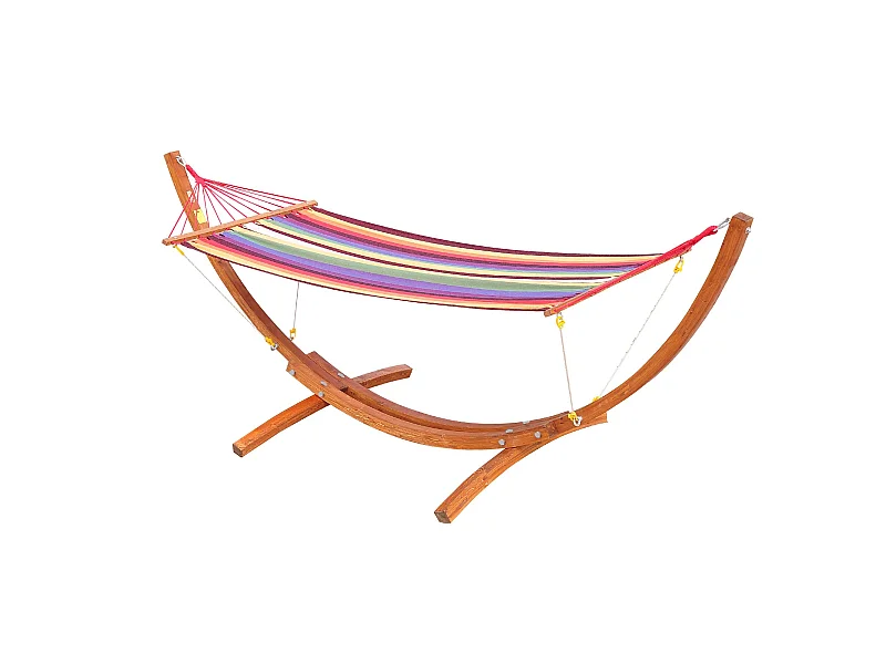 Hamaca con soporte rojo 320x118x120cm Outsunny