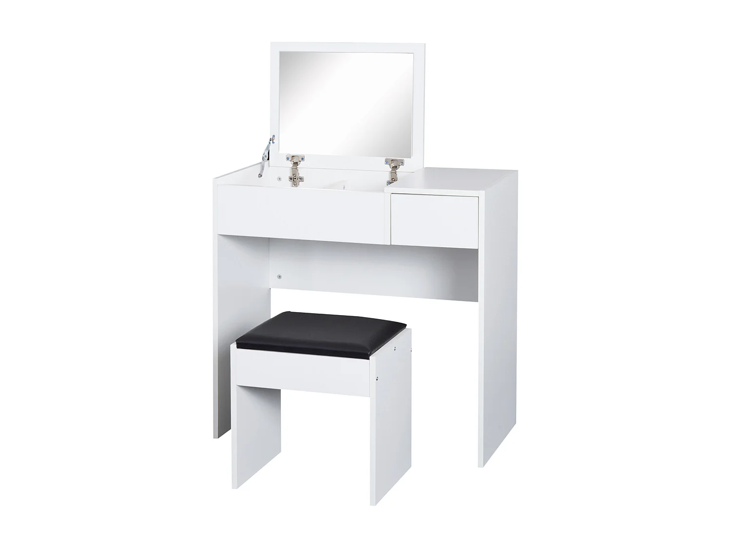 Mesa para maquillaje con taburete blanco 80x40x79cm HOMCOM
