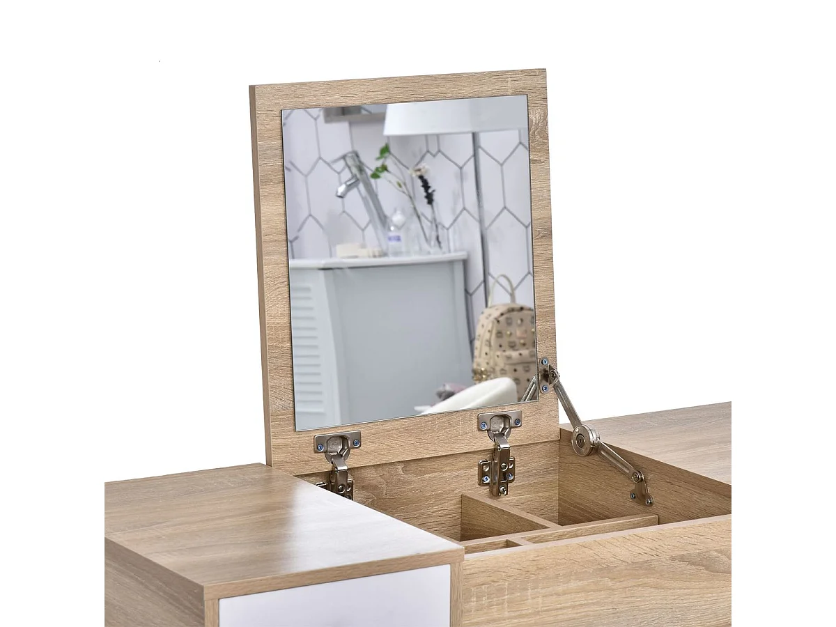 Conjunto de tocador natural 100x45x118 cm HOMCOM