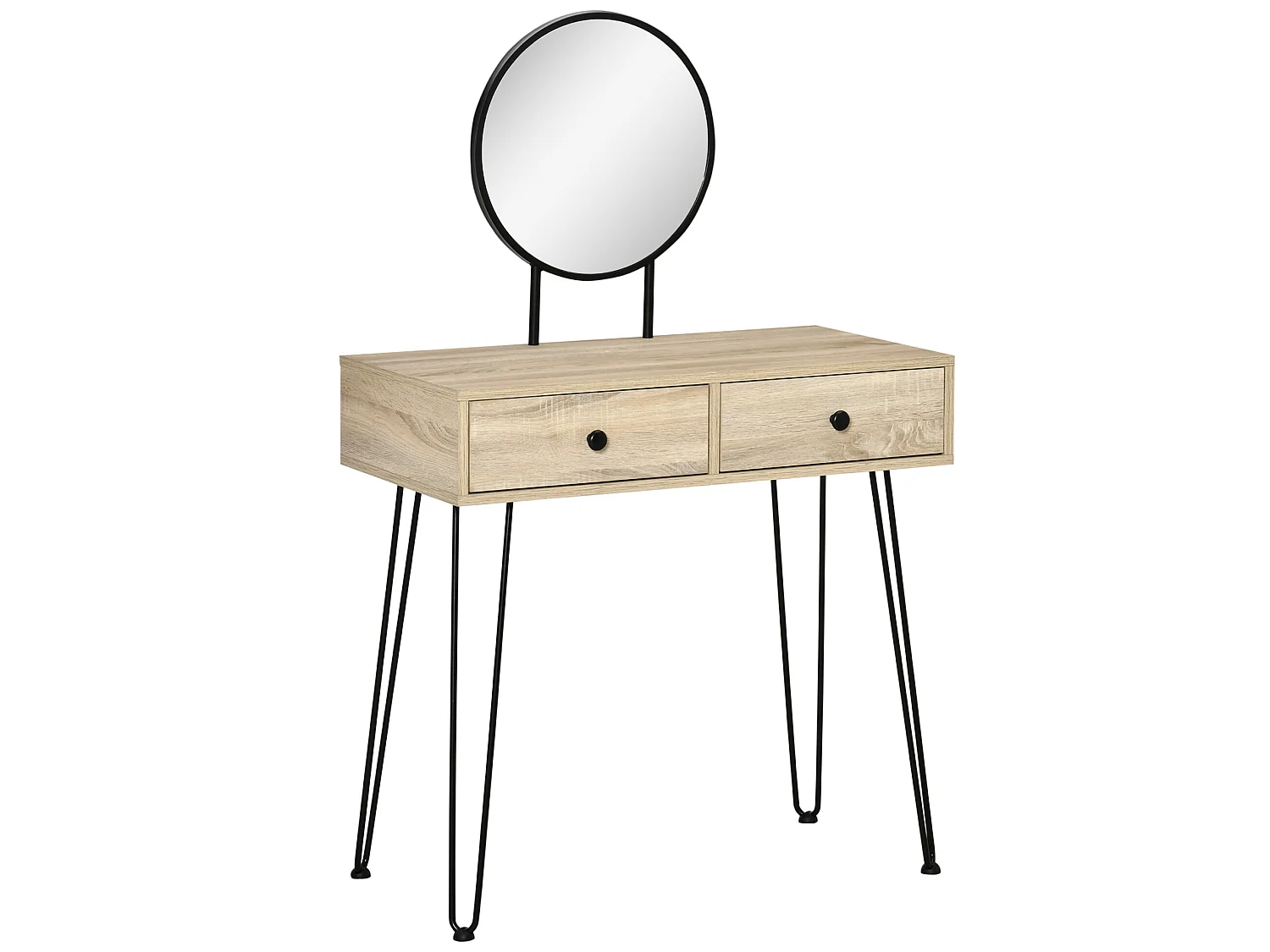 Tocador de maquillaje roble 80x40x125 cm HOMCOM