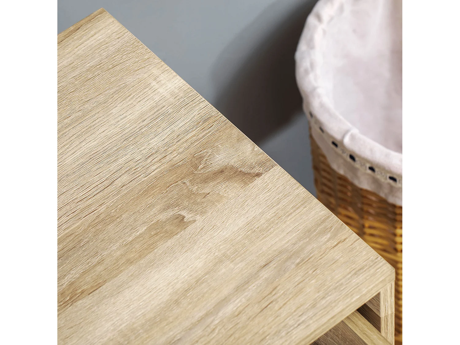 Tocador de maquillaje roble 80x40x125 cm HOMCOM