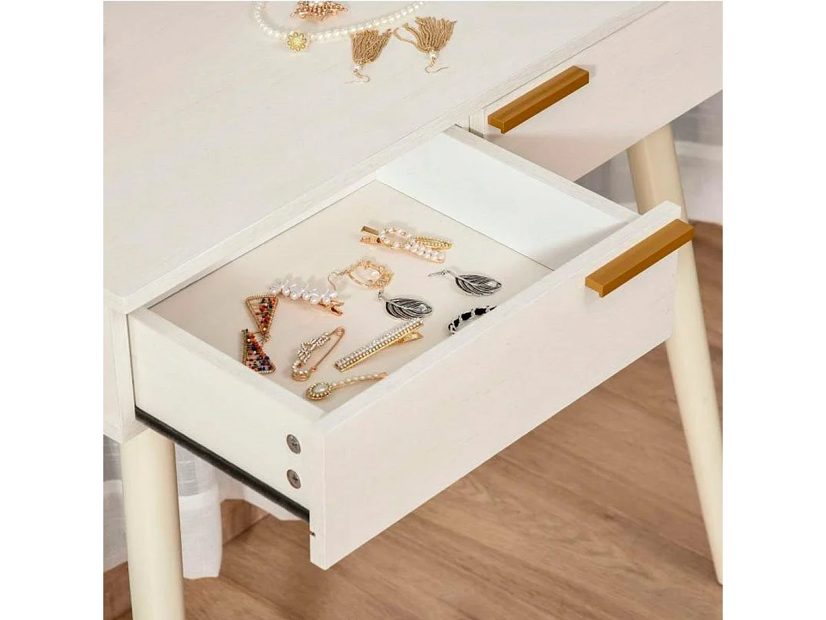 Tocador con espejo blanco 80x40x123cm HOMCOM