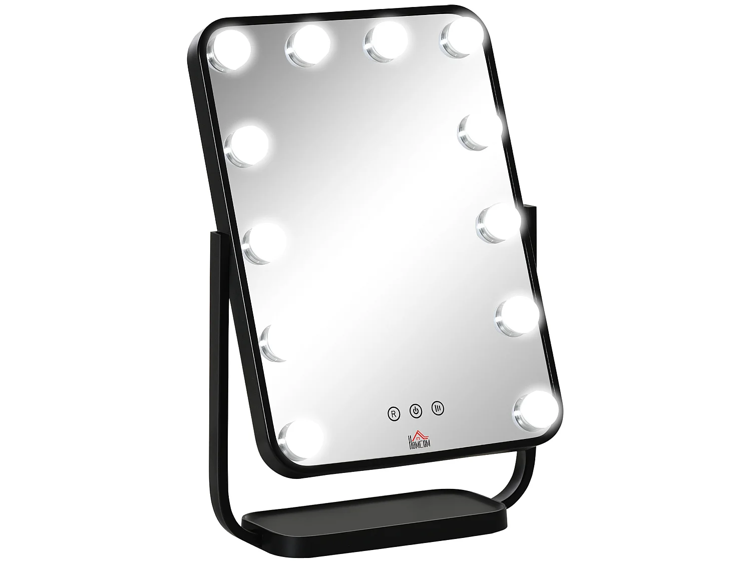 Espejo de maquillaje negro 32.8x11x47.4 cm HOMCOM