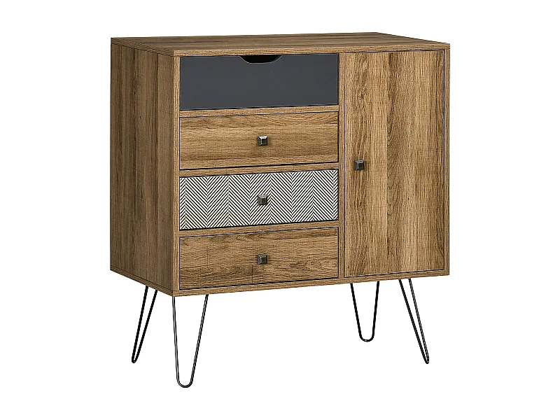 Cómoda con cajones marrón 79x39x86 cm HOMCOM