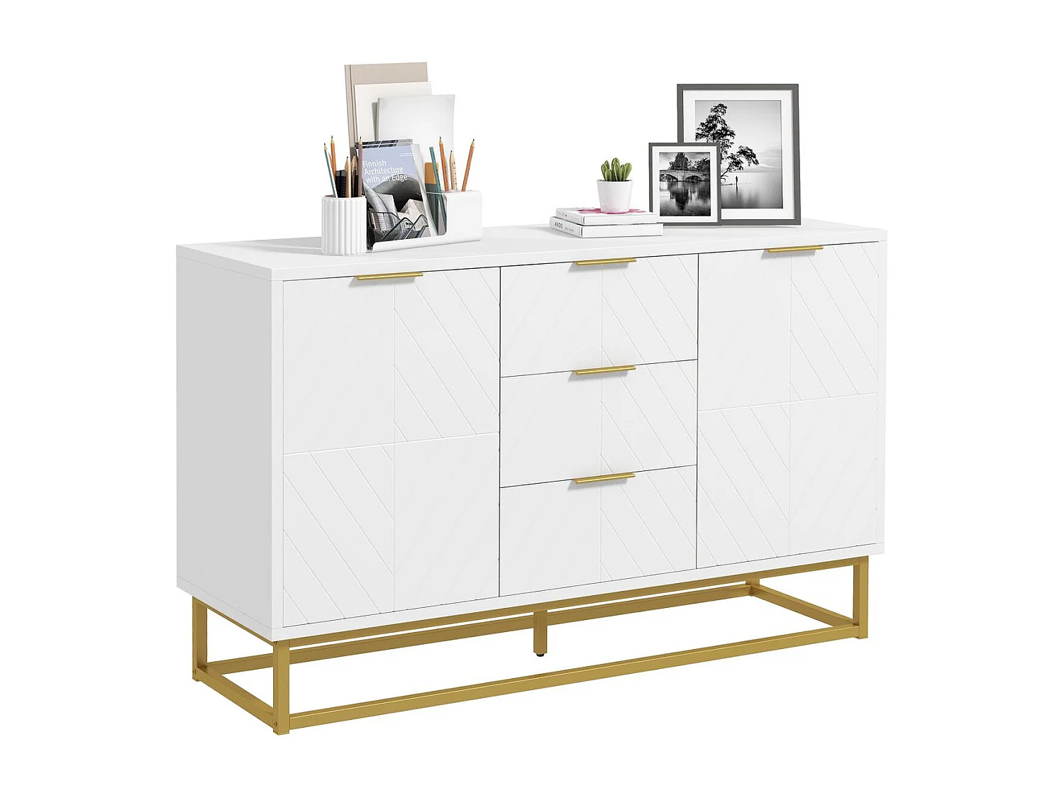 Aparador auxiliar blanco 120x40x76 cm HOMCOM