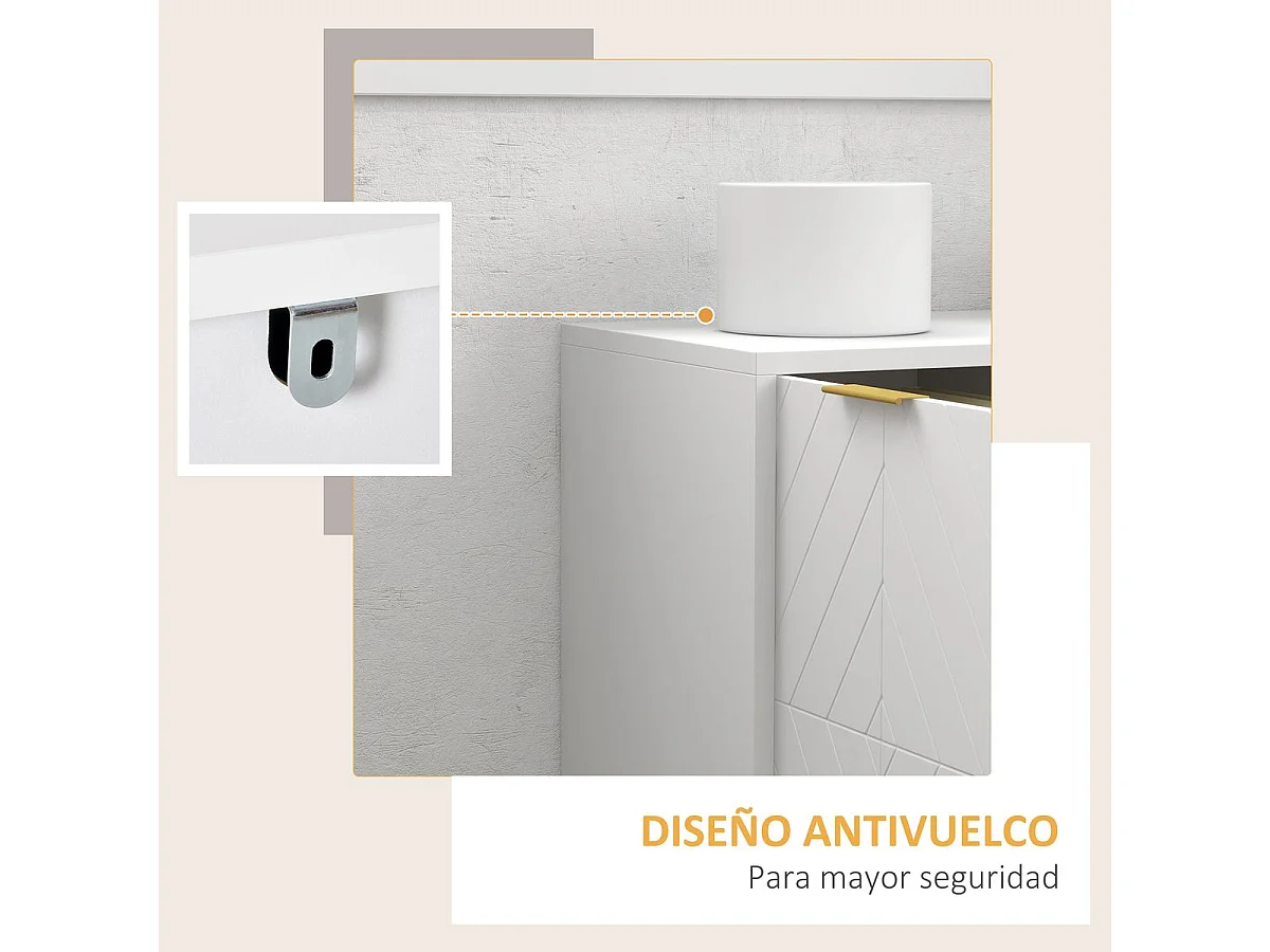 Aparador auxiliar blanco 120x40x76 cm HOMCOM