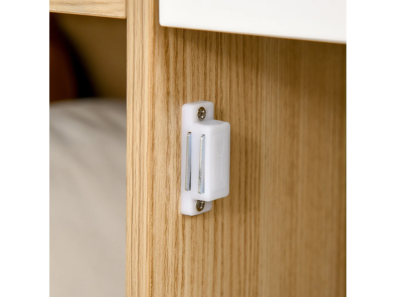 Aparador auxiliar blanco, gris, natural 100x40x79.5 cm HOMCOM