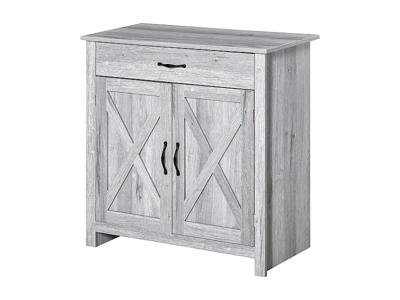 Aparador de cocina gris 80x39.7x80 cm HOMCOM