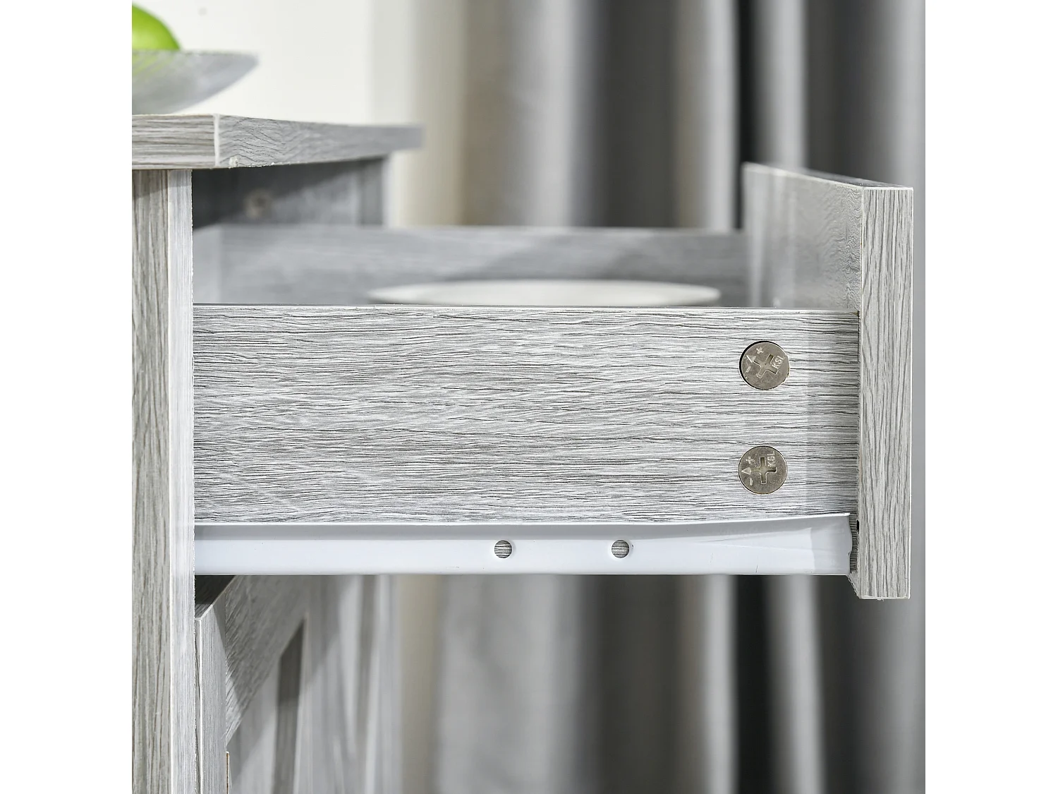 Aparador de cocina gris 80x39.7x80 cm HOMCOM