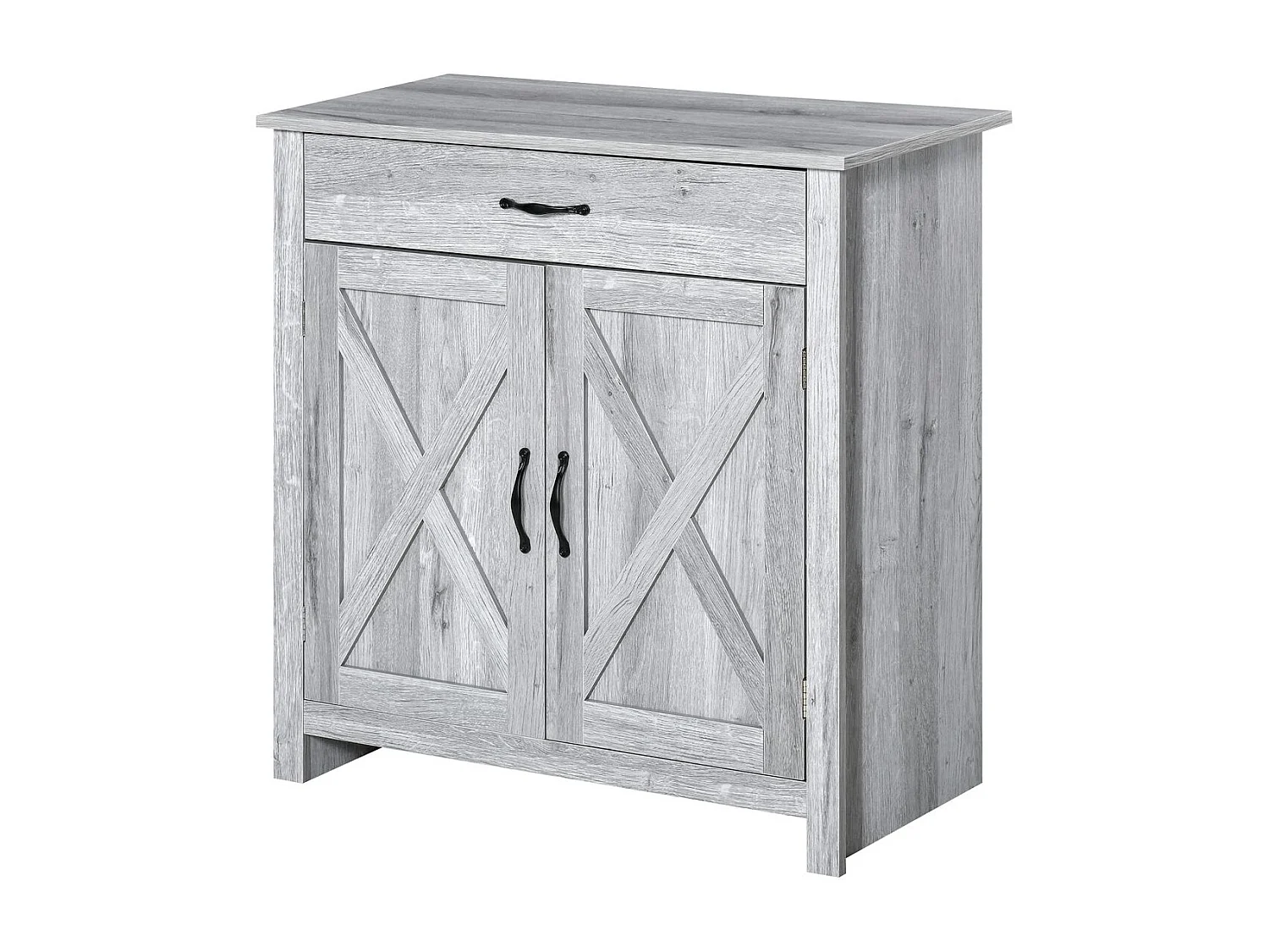 Aparador de cocina gris 80x39.7x80 cm HOMCOM
