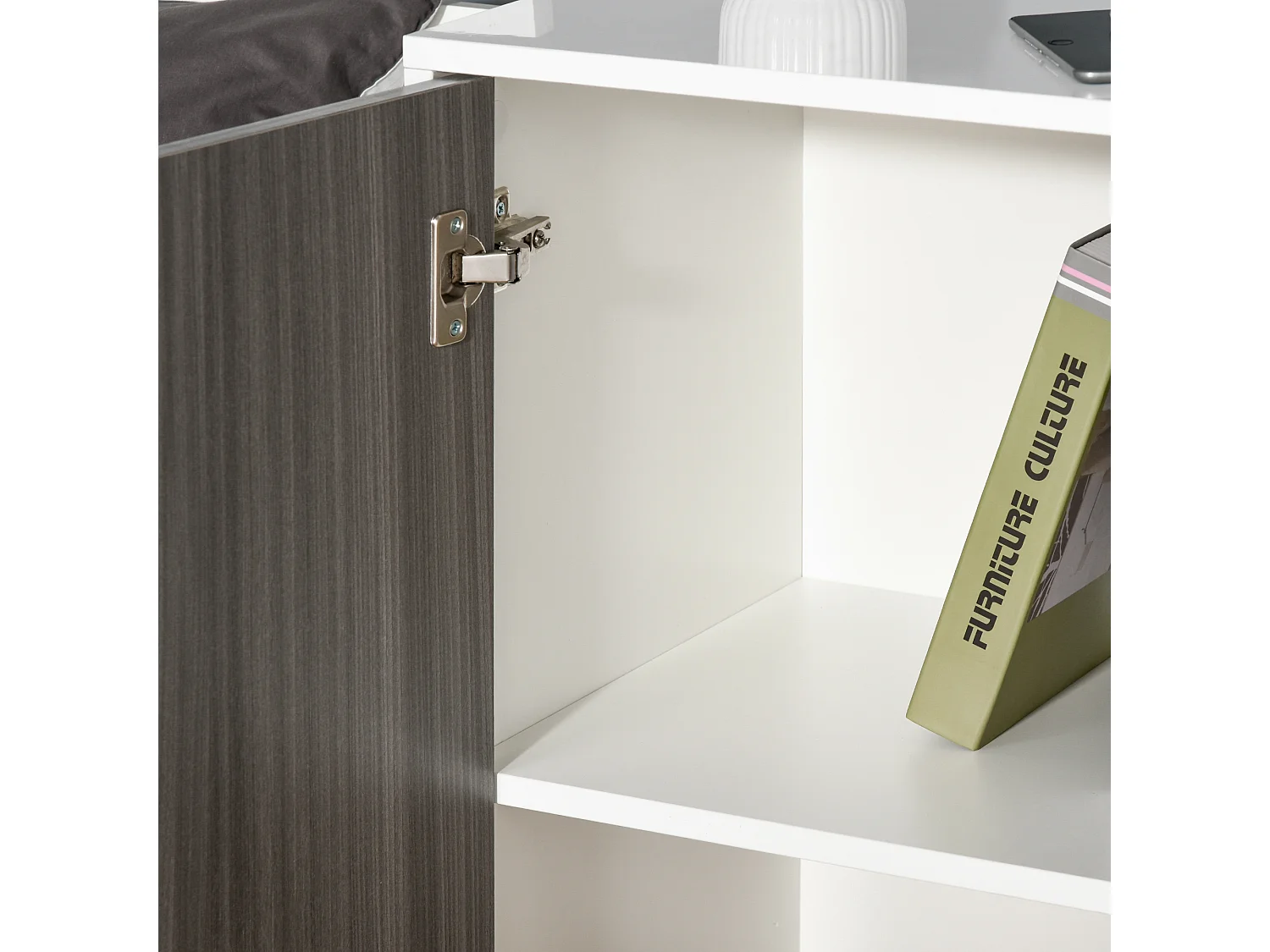 Aparador de salón gris 79x36x74 cm HOMCOM