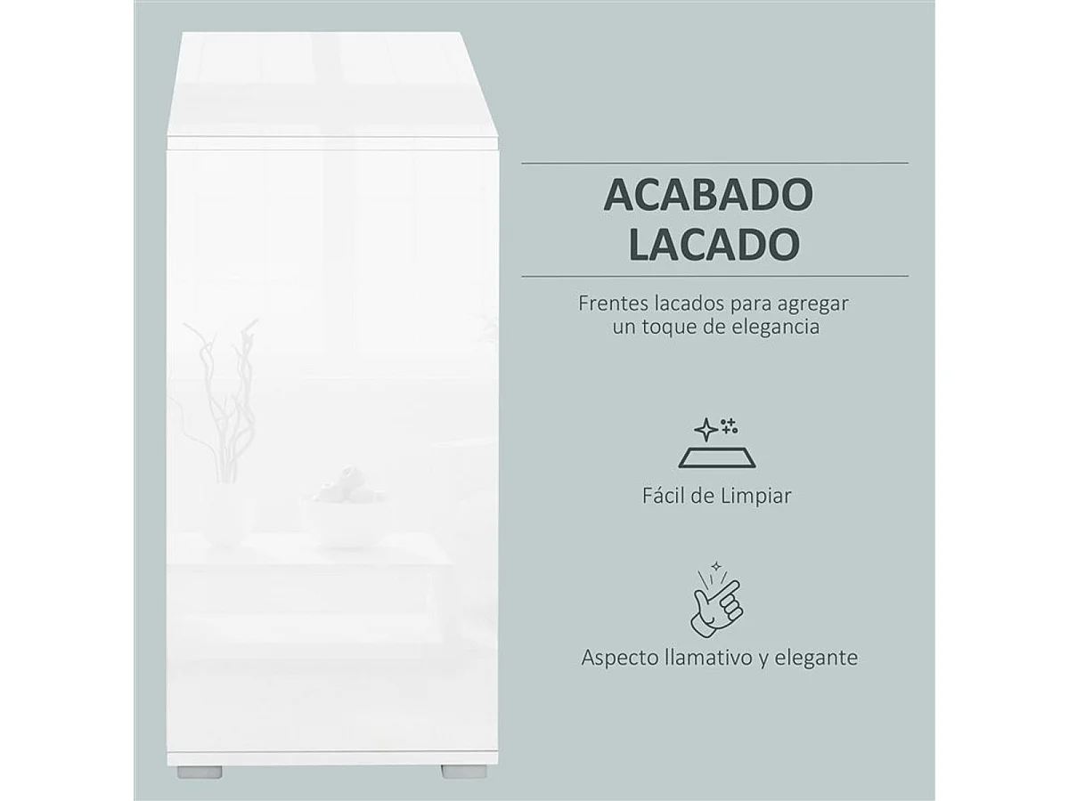 Aparador de salón gris 79x36x74 cm HOMCOM