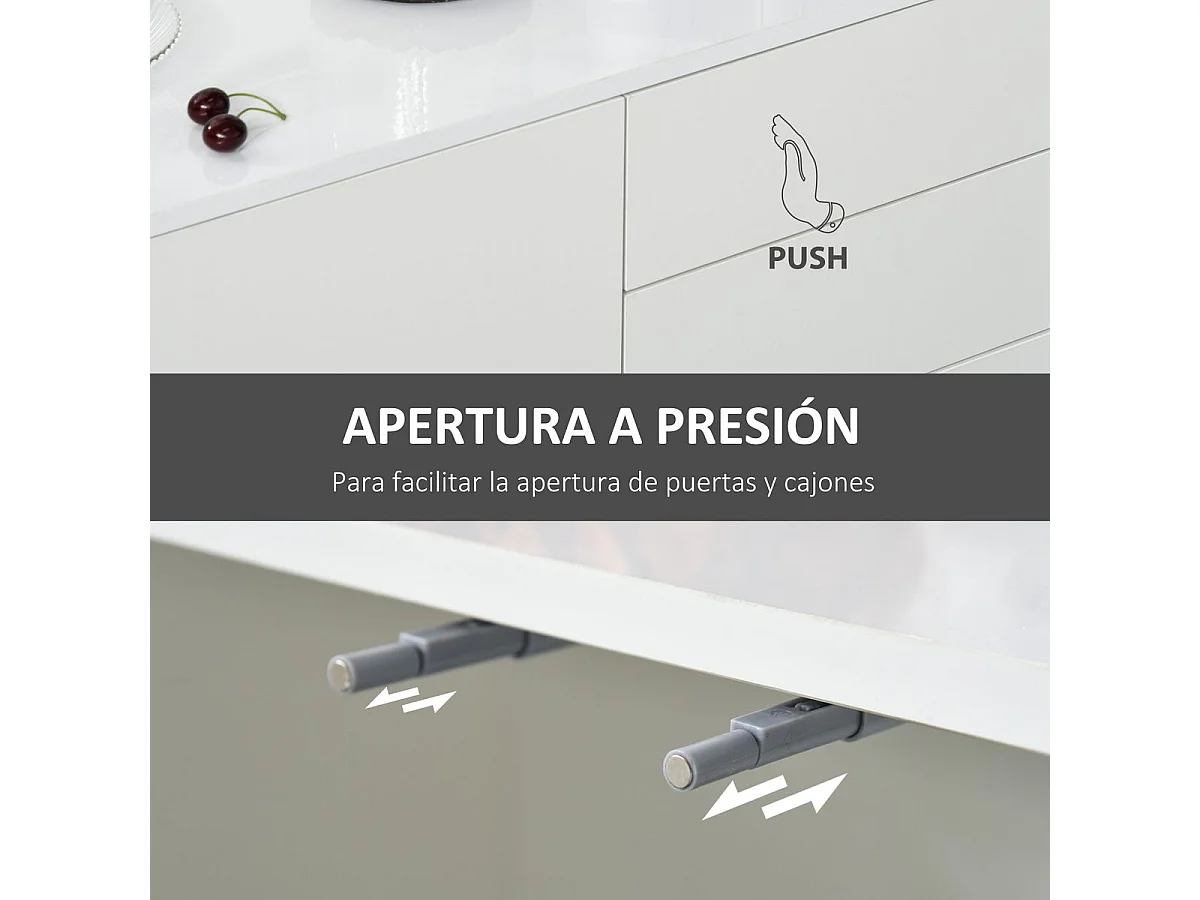 Aparador de salón blanco 117x36x74 cm HOMCOM