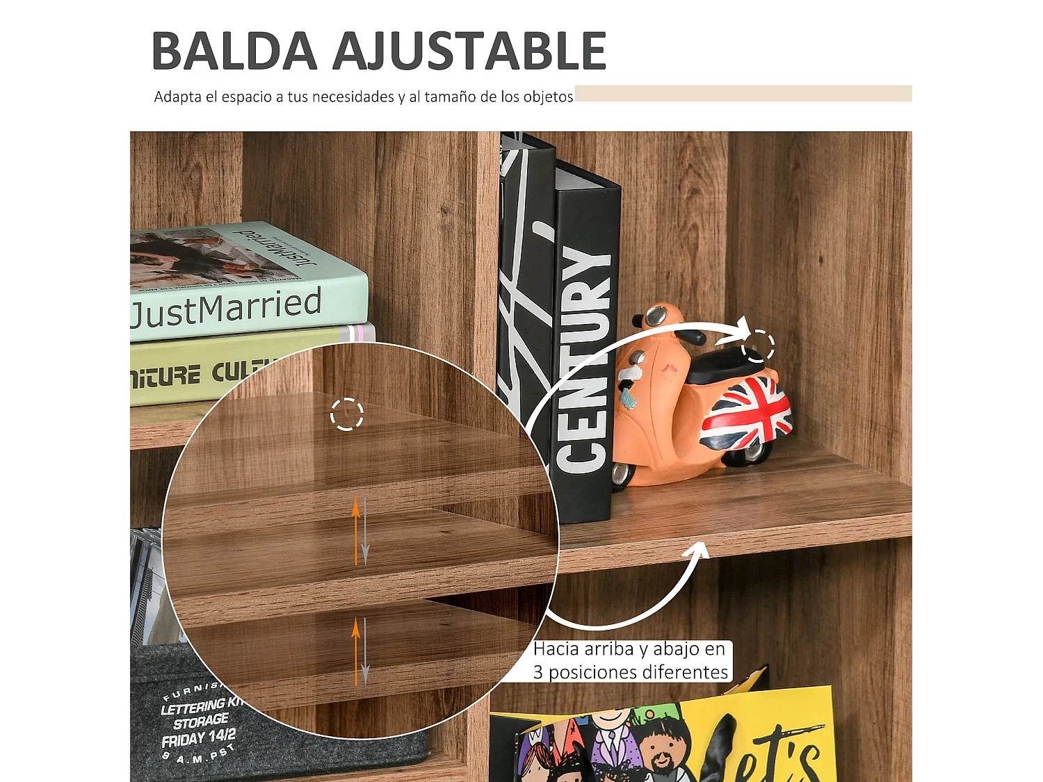 Aparador auxiliar madera natural y gris 80x35x82 cm HOMCOM