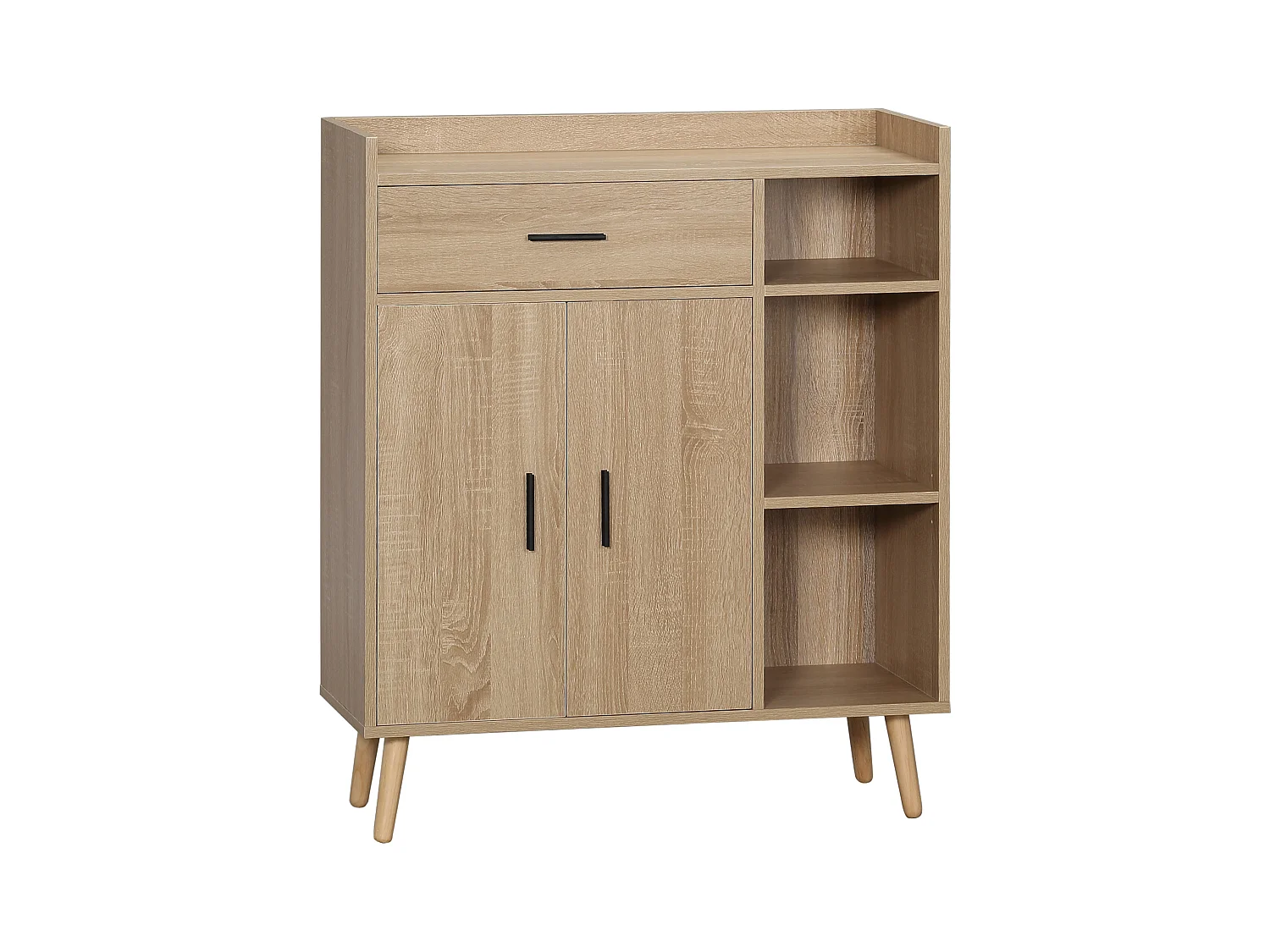 Aparador auxiliar madera natural 80x30x96.5 cm HOMCOM