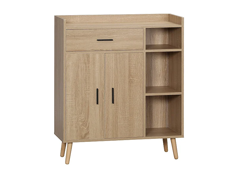 Aparador auxiliar madera natural 80x30x96.5 cm HOMCOM